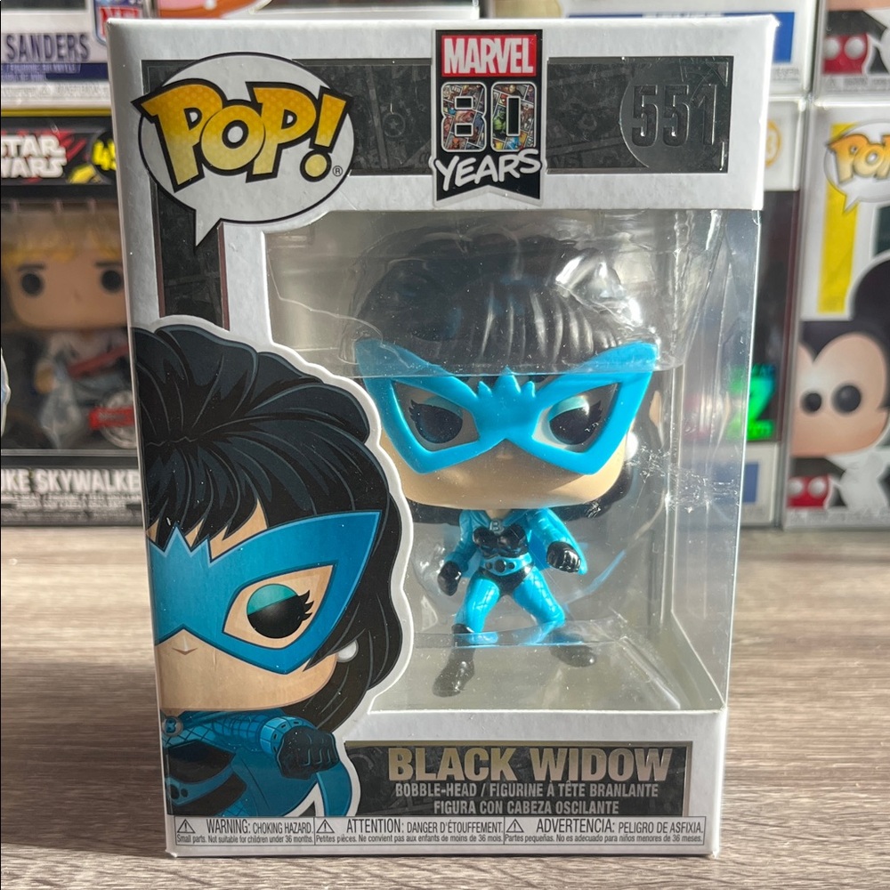 Funko Pop Black Widow Blue and Black Figure